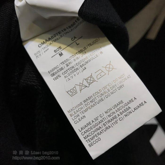 OffWhite男裝 19-20FW新款 最高品質 off男士連帽套頭黑色衛衣 男士秋季最新單品  tzy2365